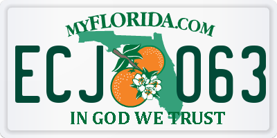 FL license plate ECJO63