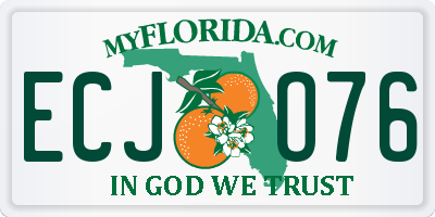 FL license plate ECJO76