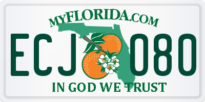 FL license plate ECJO80