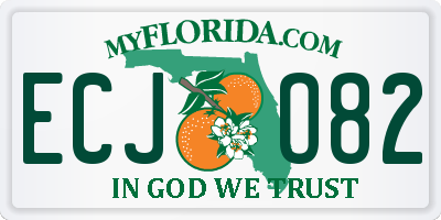 FL license plate ECJO82