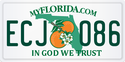 FL license plate ECJO86