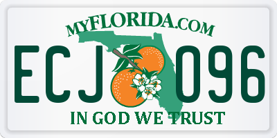 FL license plate ECJO96