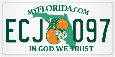 FL license plate ECJO97