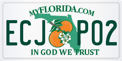 FL license plate ECJP02