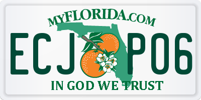 FL license plate ECJP06