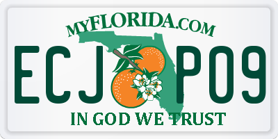 FL license plate ECJP09