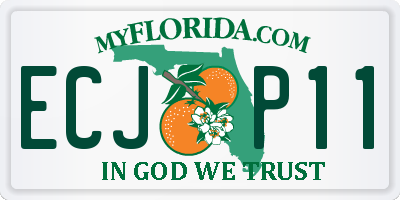 FL license plate ECJP11