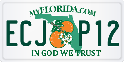 FL license plate ECJP12
