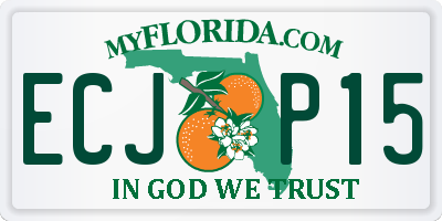 FL license plate ECJP15