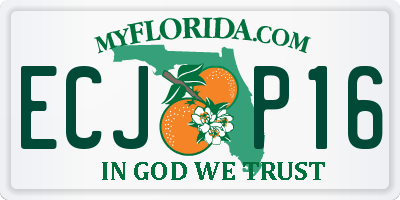 FL license plate ECJP16