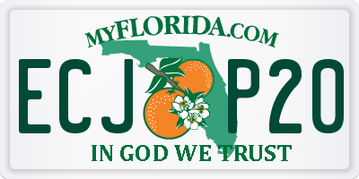 FL license plate ECJP20