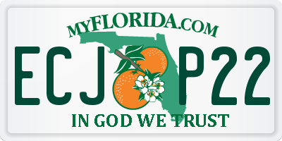 FL license plate ECJP22