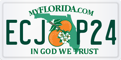 FL license plate ECJP24