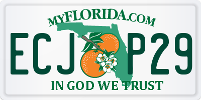 FL license plate ECJP29