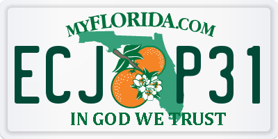 FL license plate ECJP31