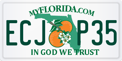 FL license plate ECJP35