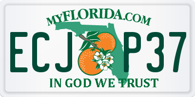FL license plate ECJP37