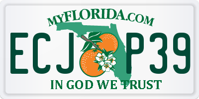 FL license plate ECJP39