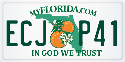 FL license plate ECJP41