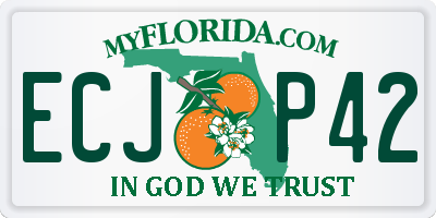 FL license plate ECJP42