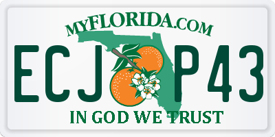 FL license plate ECJP43