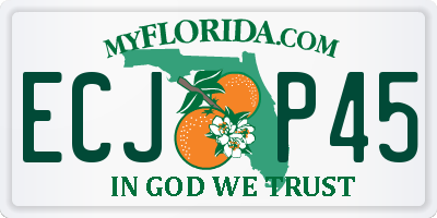 FL license plate ECJP45