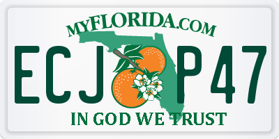 FL license plate ECJP47