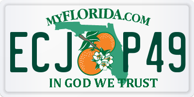 FL license plate ECJP49