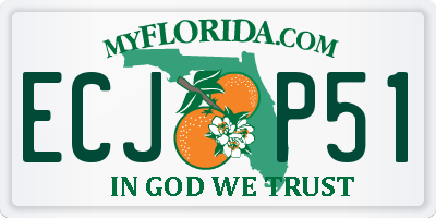 FL license plate ECJP51