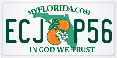 FL license plate ECJP56