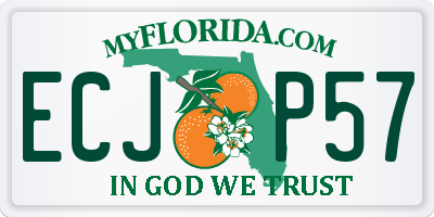 FL license plate ECJP57