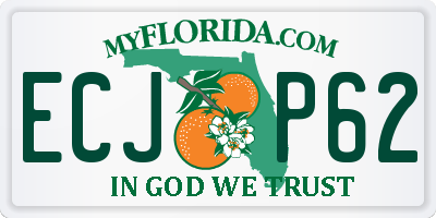 FL license plate ECJP62