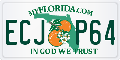 FL license plate ECJP64