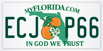 FL license plate ECJP66