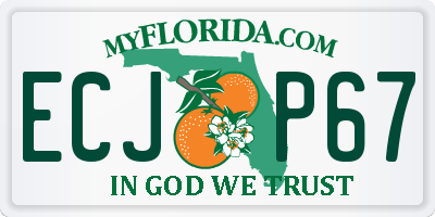 FL license plate ECJP67