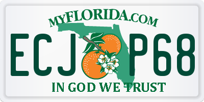 FL license plate ECJP68