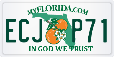 FL license plate ECJP71