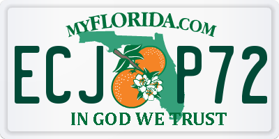 FL license plate ECJP72
