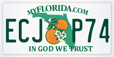 FL license plate ECJP74
