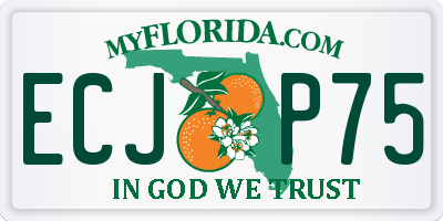 FL license plate ECJP75