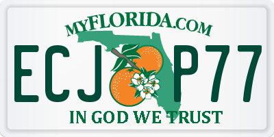 FL license plate ECJP77