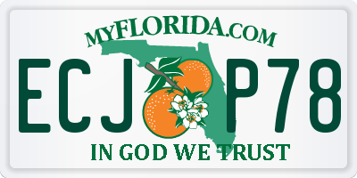FL license plate ECJP78