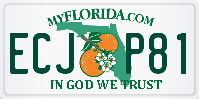 FL license plate ECJP81