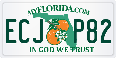 FL license plate ECJP82