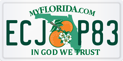 FL license plate ECJP83