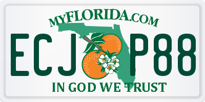 FL license plate ECJP88