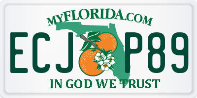 FL license plate ECJP89