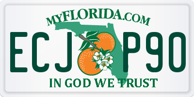 FL license plate ECJP90