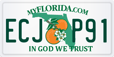 FL license plate ECJP91