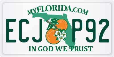 FL license plate ECJP92